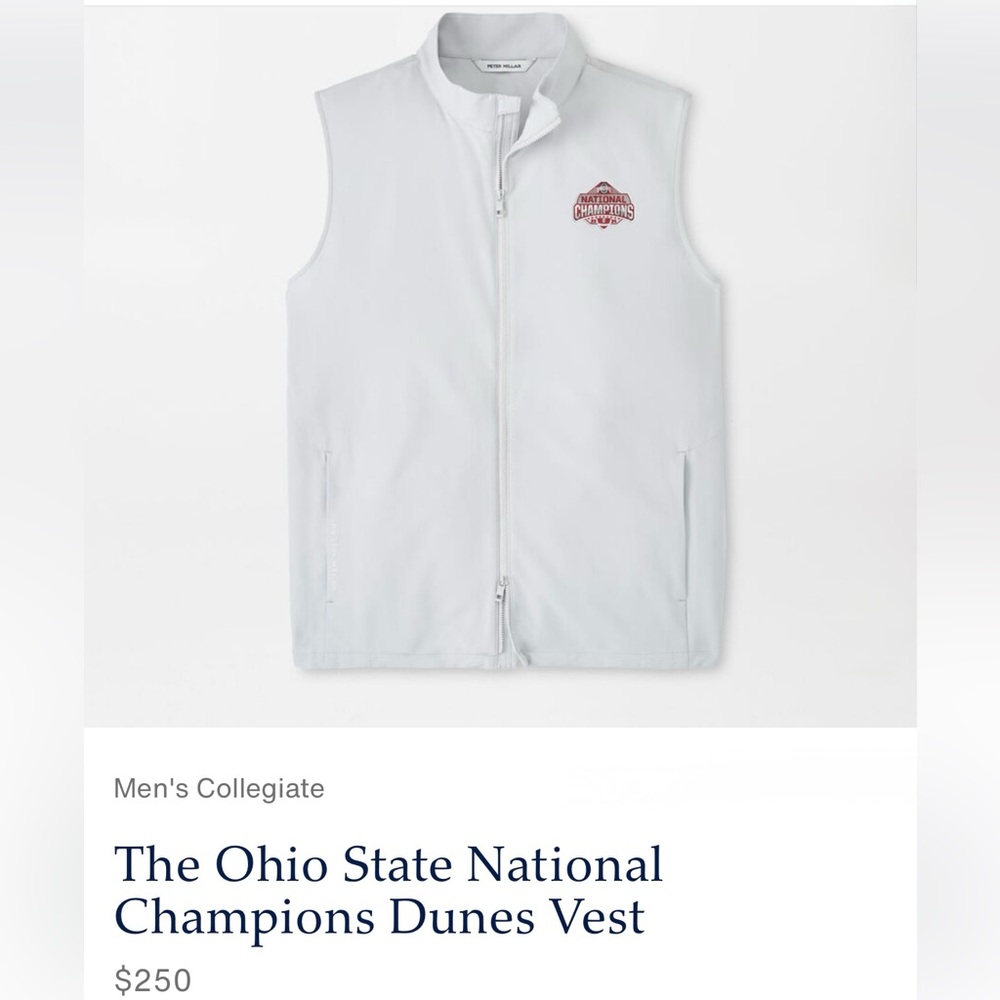 PETER MILLAR The Ohio State National Champions Dune Vest